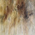 Jane Morris Pack, Two Birds in Golden Grass, 2009, Oil on paper, 25 1/2 x 19 3/4 inches