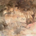 Jane Morris Pack, Woods, 2009, Oil on paper, 20 1/2 x 29 1/2 inches