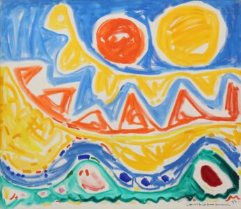 Hans Hofmann (1880-1966), Blue Arcata, 1955, Oil on pencil on canvas, 52 x 60 inches