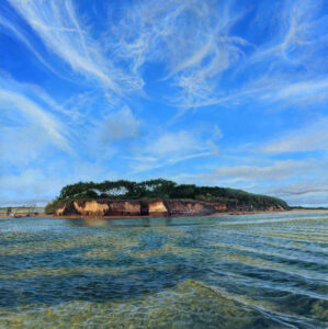 Timothy Barr, Nantucket Island (SOLD), 2022, Oil on panel, 18 x 18 inches