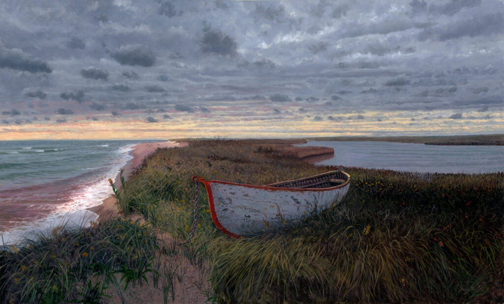 Timothy Barr, West End (SOLD), 2022, Oil on panel, 12 x 20 inches