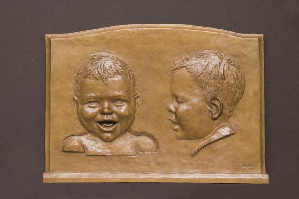 J. Clayton Bright, Two States of Delight, Bronze, 9 ¾ x 7 inches