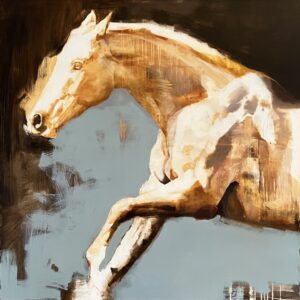 Diana Tremaine, Trajectorial Memory, 2021, Oil on canvas, 48 x 48 inches - SOLD -