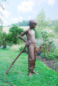 J. Clayton Bright, A Moment (life size), Bronze, 35 x 54 x 19 inches, Edition of 15