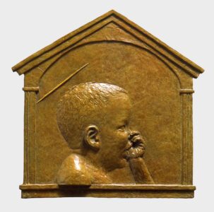 J. Clayton Bright, Comfort, Bronze, 7 x 7 inches