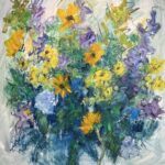 Mary Page Evans, Homage to Ukraine V, Oil on linen, 32 x 25 inches