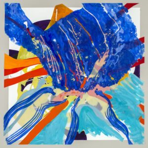 Ellen Priest, Jazz Cubano #22: Arturo and Elio, Thinking Out Loud, 2014, Papers, oil flashe, pencil, MSA gel, 32 x 32 inches