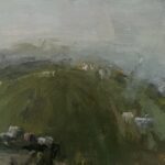 Stuart Shils, Irish Hillside Morning, 1996, Acrylic on paper, 5 7/8 inches x 7 inches