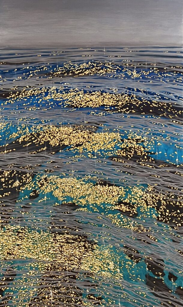 Theo Platt, Shallow Swell, Oil on canvas, 64 x 38 inches