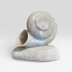 Charles Allmond (1931 - 2019), Conch Shell, White Alabaster Stone, 8 x 9 inches, Edition 1/1