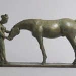 Olivia Musgrave, A Private Moment, Bronze, 13 x 22 ¾ x 5 ½ inches, Edition of 9