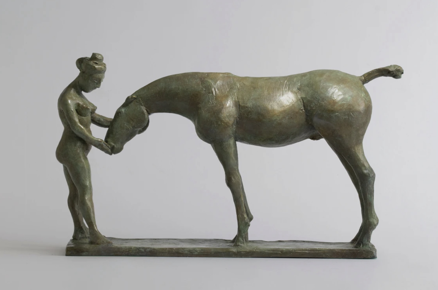 Olivia Musgrave, A Private Moment, Bronze, 13 x 22 ¾ x 5 ½ inches, Edition of 9