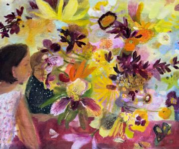 Elizabeth Endres, Sumac and Citrus Hues (SOLD), 2023, Oil on canvas, 20 x 24 inches