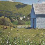 Michael Allen, In the Garden, 2023, Oil on linen, 40 1/4 x 44 1/4 inches