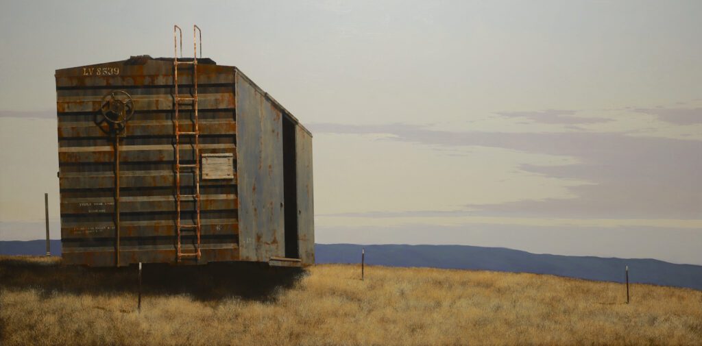 Francis DiFronzo, Brother of Sleep, 2023, Oil over watercolor and gouache on panel, 36 x 72 inches