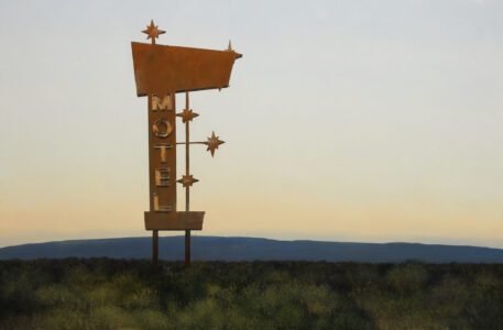 Francis DiFronzo, Desert Stars (Part 2), 2023, Oil over watercolor and gouache on panel, 24 x 30 inches