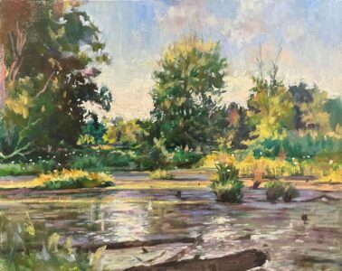 Michael Doyle, Evening On The Marsh, 2023, Oil on canvas, 16 x 20 inches