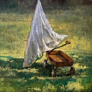 Michael Doyle, In Search of Neverland (SOLD), 2023, Oil on panel, 36 x 36 inches