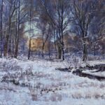 Michael Doyle, Morning Snow, 2023, Oil on canvas, 24 x 36 inches