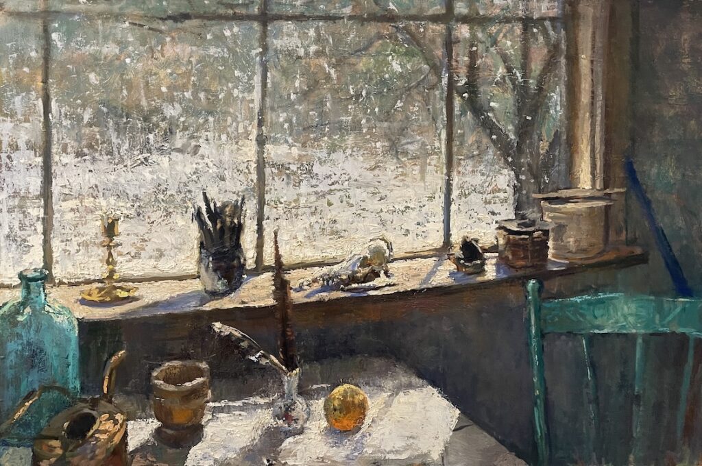 Michael Doyle, Spring Storm, 2023, Oil on panel, 24 x 36 inches