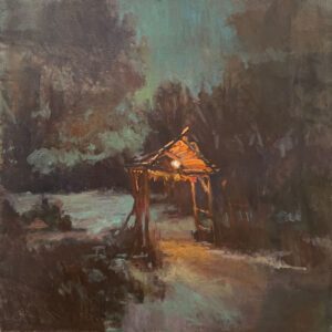 Michael Doyle, Winter's Silence, 2023, Oil on canvas, 24 x 24 inches