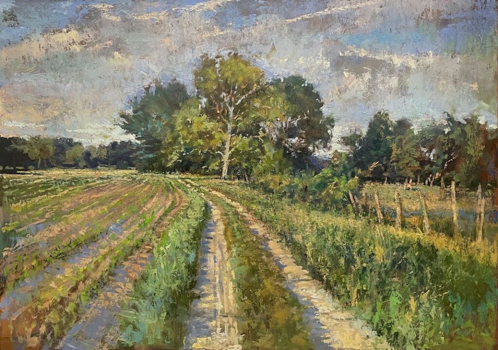 Michael Doyle, Griffin's Roundtree Farm, 2023, Oil on panel, 30 x 42 inches