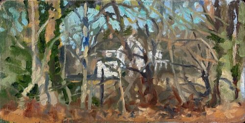 Michael Doyle, The Spaces Between (SOLD), 2023, Oil on canvas, 4 x 8 inches