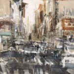 Sean Flood, Canal Streets, 2017, Oil on canvas, 60 x 48 inches