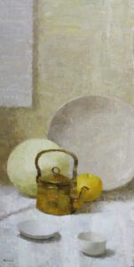 [Best in Show Winner] Brian Astle, Eclipse, OIl on linen, 34 x 17 inches - SOLD -