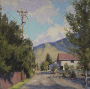 Jason Bailey, Below the Mountain, Oil, 24 x 24 inches, $2,400