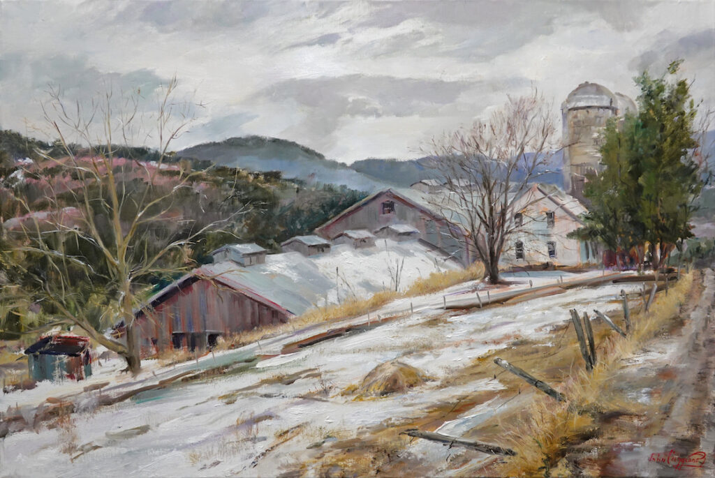 John Caggiano AIS, Junior's Barn, Oil on linen, 20 x 30 inches, $6,900