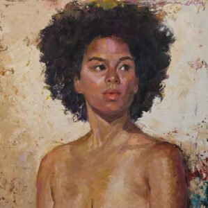 Marc Chatov, Athena, Oil on canvas, 18 x 18 inches, $3,200