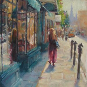 Robin Cheers AIS, Tall and Tan and Young & Lovely, Oil on canvas panel, 18 x 18 inches, $1,650