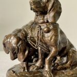 Emmanuel Frémiet (1824-1910), Ravageot et Ravageole, c. 1859, Bronze, 5 ⅝ x 5 ½ x 6 ¾ inches