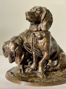 Emmanuel Frémiet (1824-1910), Ravageot et Ravageole, c. 1859, Bronze, 5 ⅝ x 5 ½ x 6 ¾ inches