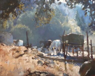 Frank Eber AIS, Yosemite Ranger Horses, Oil, 16 x 20 inches - SOLD -