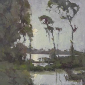 Mary Garrish AIS, Quiet, Oil on linen, 16 x 16 inches, $2,400