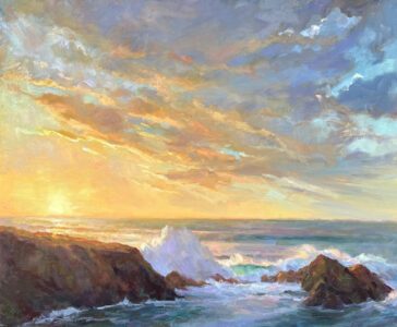 Rose Irelan, Mendocino Sundance, Oil on linen panel, 20 x 24 inches, $4,800