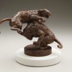 Julia Levitina, Pas de Deux I (Dance for Two I), Bronze, 7 x 6 ½ x 4 inches, Edition of 8