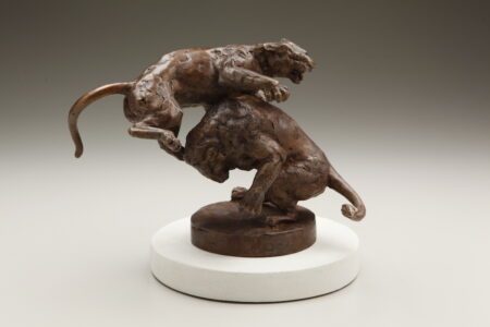 Julia Levitina, Pas de Deux I (Dance for Two I), Bronze, 7 x 6 ½ x 4 inches, Edition of 8