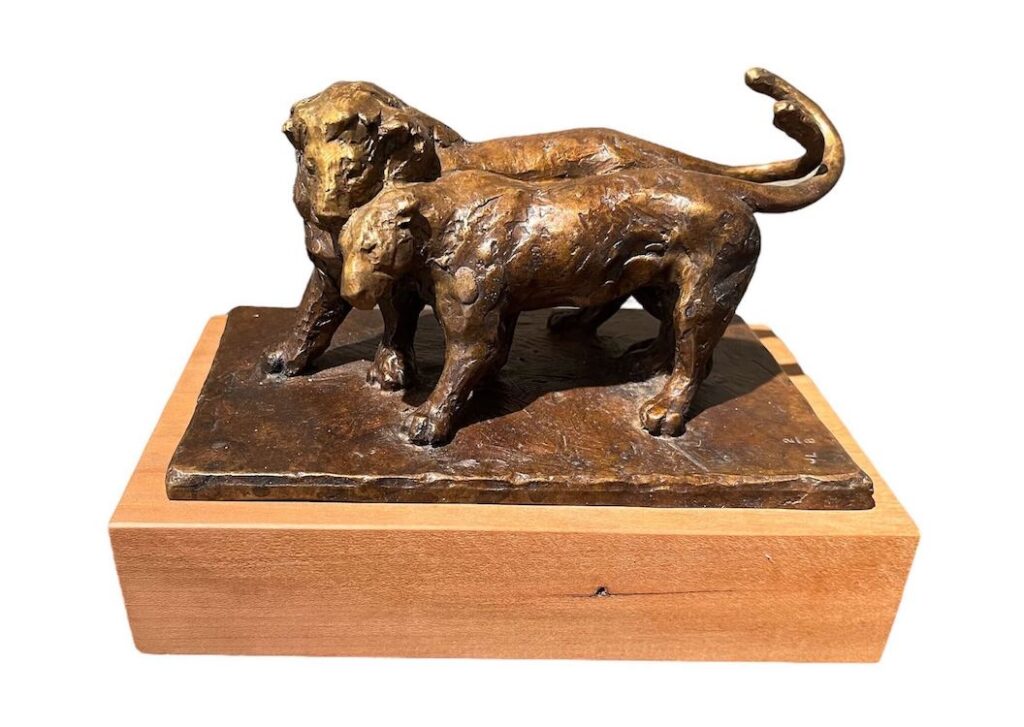 Julia Levitina, Pas de Deux II (Dance for Two II), Bronze, 8 ½ x 9 ½ x 7 inches, Edition of 8