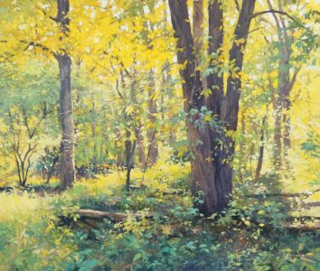 [Winner - Marjorie L. Bradley Memorial Associate Member Award] Christopher Leeper, October Contre-jour, Oil on board, 20 x 24 inches, $3550