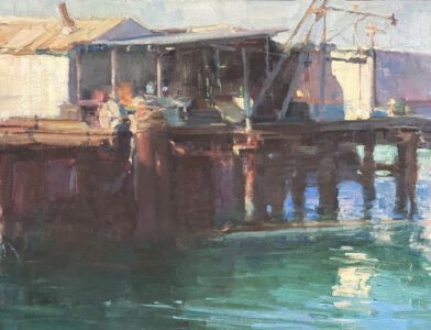 Carolyn Lindsey AIS, Honore's, Oil on linen, 15 x 20 inches - SOLD -