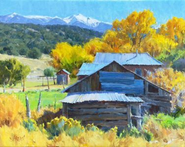 Chris Morel, Autumn on the Dixon Sarco Road, Oil on linen, 16 x 20 inches, $4,100