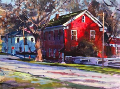 Spencer Meagher, Morning in New Harmony, Acrylic, 18 x 24 inches, $2,400