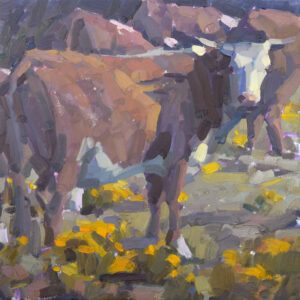 Anton Nowels AIS, Hereford Spring, Oil on canvas, 22 x 22 inches, $3,700