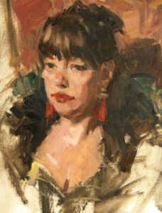 Mike Peterson, Bridgette, Oil, 13 x 10 inches, $1,000