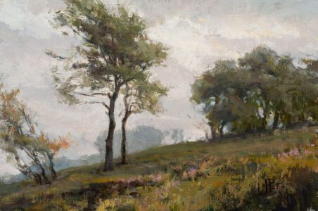 Mary Pettis AIS, Pas de Deux, Oil on linen, 8 x 12 inches, $2,350