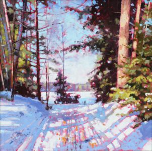 Larry Seiler AIS, End of the Road, Oil on canvas, 20 x 20 inches, $3,200