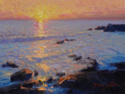 Michael Situ AIS, Sunset Moment, Oil on canvas panel, 12 x 16 inches, $2,000